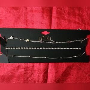 Extended length silver anklets